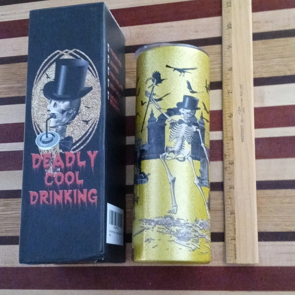 Halloween skeleton 20oz insulated tumbler